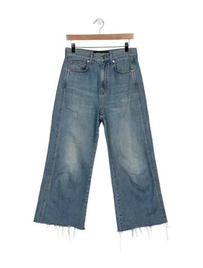 Pre-owned Veronica Beard High-rise Flared Jeans In Blue