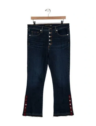 Pre-owned Veronica Beard High-rise Flared Jeans In Blue