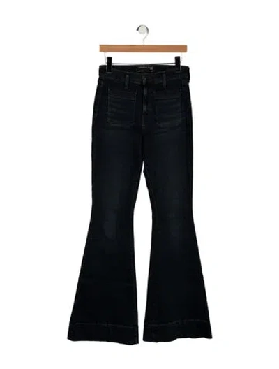 Pre-owned Veronica Beard High-rise Flared Jeans In Blue