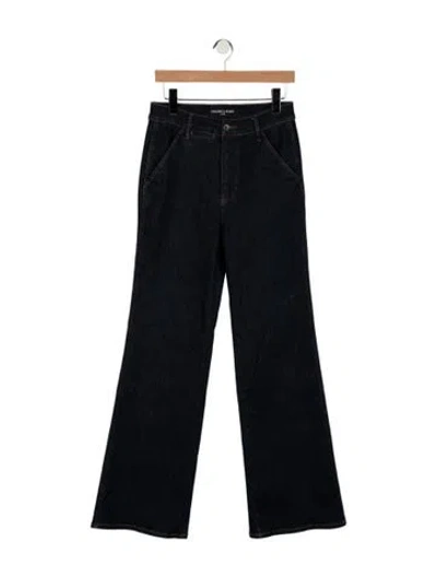 Pre-owned Veronica Beard High-rise Flared Jeans In Blue