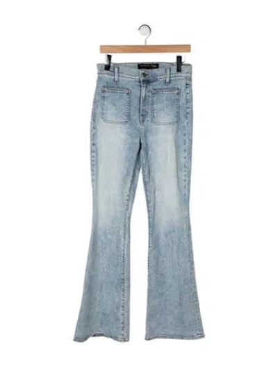 Pre-owned Veronica Beard High-rise Flared Jeans In Blue