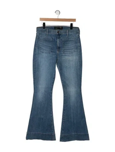 Pre-owned Veronica Beard High-rise Flared Jeans In Blue