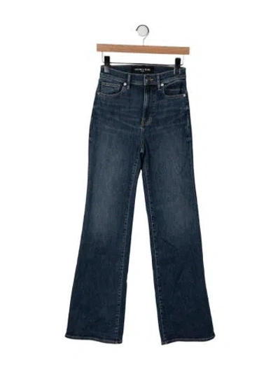 Pre-owned Veronica Beard High-rise Flared Jeans In Blue