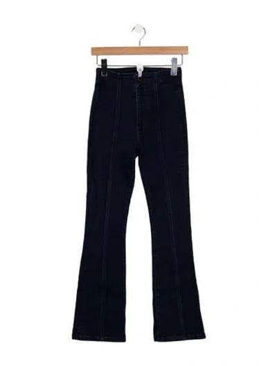 Pre-owned Veronica Beard High-rise Flared Jeans In Blue