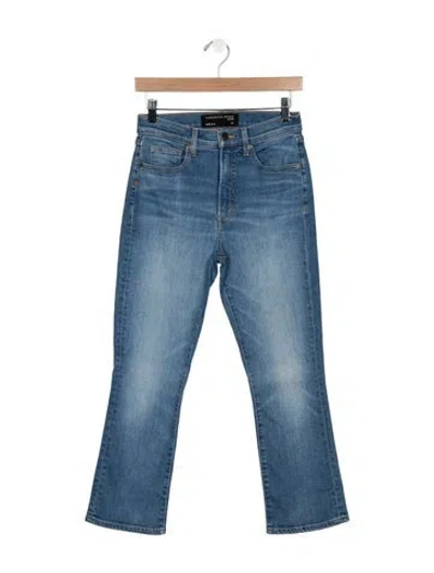 Pre-owned Veronica Beard High-rise Flared Jeans In Blue