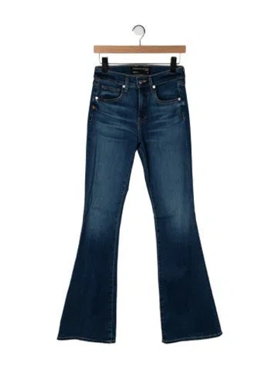 Pre-owned Veronica Beard High-rise Flared Jeans In Blue