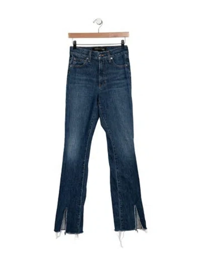 Pre-owned Veronica Beard High-rise Flared Jeans In Blue