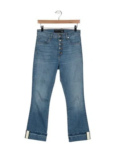 Pre-owned Veronica Beard High-rise Flared Jeans In Blue
