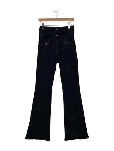 Pre-owned Veronica Beard High-rise Flared Jeans In Blue