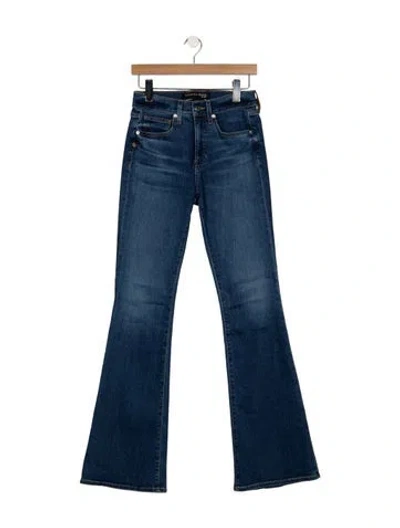 Pre-owned Veronica Beard High-rise Flared Jeans In Blue