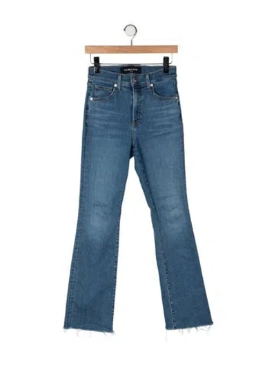 Pre-owned Veronica Beard High-rise Flared Jeans In Blue