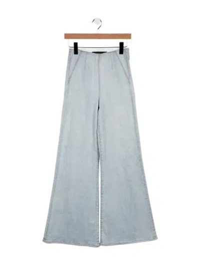 Pre-owned Veronica Beard High-rise Flared Jeans In Blue