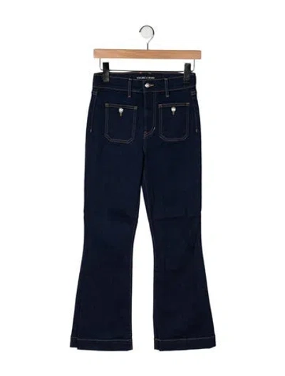 Pre-owned Veronica Beard High-rise Flared Jeans In Blue
