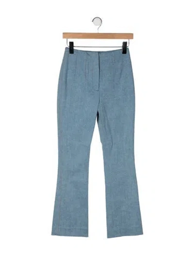 Pre-owned Veronica Beard High-rise Flared Jeans In Blue
