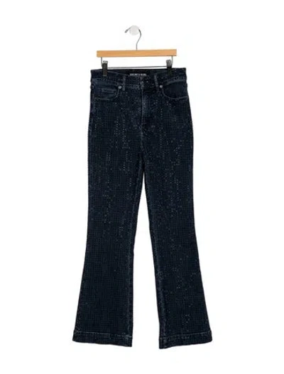 Pre-owned Veronica Beard High-rise Flared Jeans In Blue