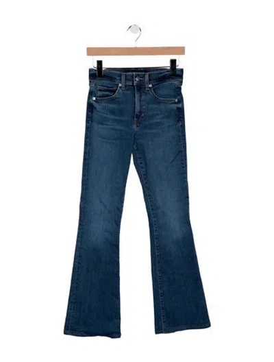 Pre-owned Veronica Beard High-rise Flared Jeans In Blue