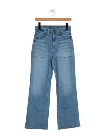 Pre-owned Veronica Beard High-rise Flared Jeans In Blue