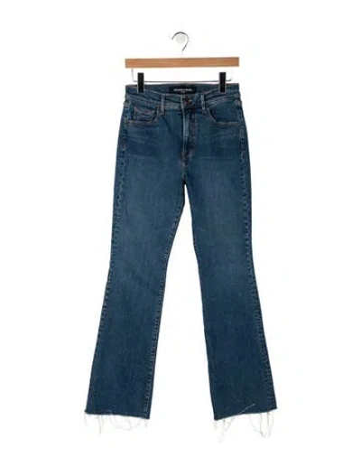 Pre-owned Veronica Beard High-rise Flared Jeans In Blue