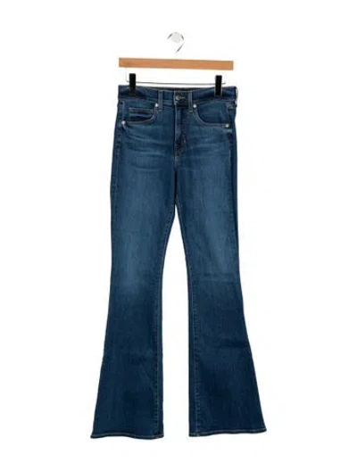 Pre-owned Veronica Beard High-rise Flared Jeans In Blue