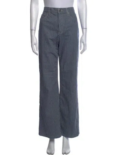 Pre-owned Veronica Beard High-rise Flared Jeans In Blue
