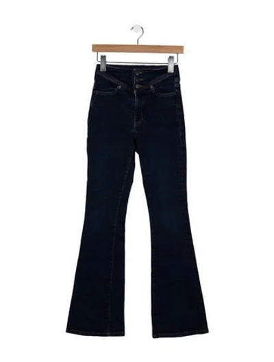 Pre-owned Veronica Beard High-rise Flared Jeans In Blue