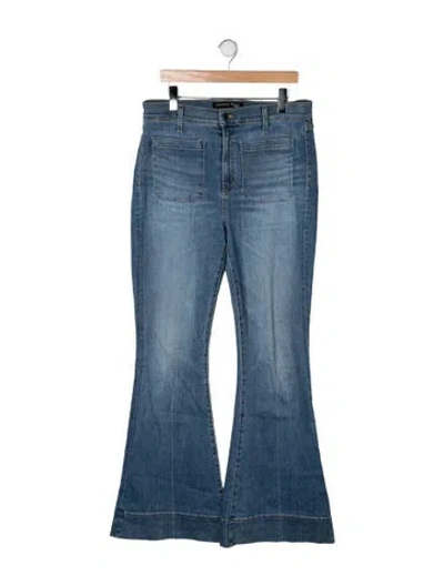 Pre-owned Veronica Beard High-rise Flared Jeans In Blue