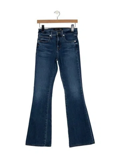 Pre-owned Veronica Beard High-rise Flared Jeans In Blue