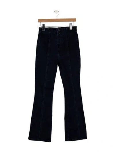 Pre-owned Veronica Beard High-rise Flared Jeans In Blue