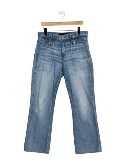 Pre-owned Veronica Beard High-rise Flared Jeans In Blue