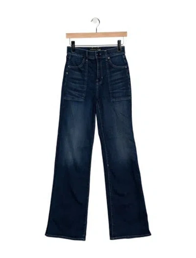 Pre-owned Veronica Beard High-rise Flared Jeans In Blue