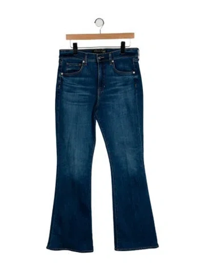 Pre-owned Veronica Beard High-rise Flared Jeans In Blue