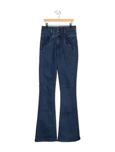 Pre-owned Veronica Beard High-rise Flared Jeans In Blue