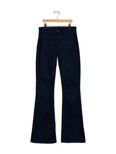 Pre-owned Veronica Beard High-rise Flared Jeans In Blue