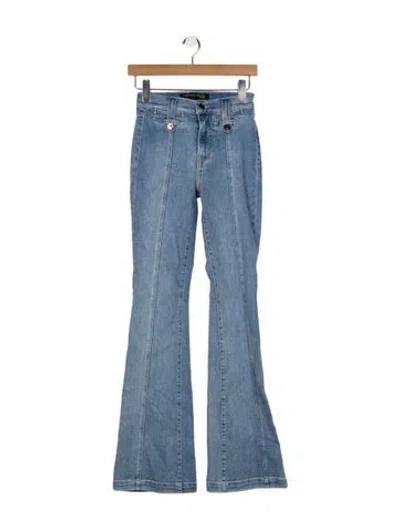 Pre-owned Veronica Beard High-rise Flared Jeans In Blue