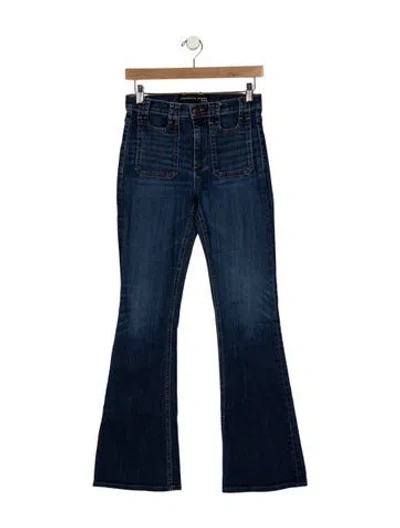 Pre-owned Veronica Beard High-rise Flared Jeans In Blue