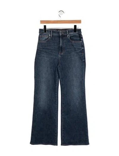 Pre-owned Veronica Beard High-rise Flared Jeans In Blue