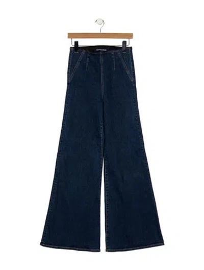 Pre-owned Veronica Beard High-rise Flared Jeans In Blue