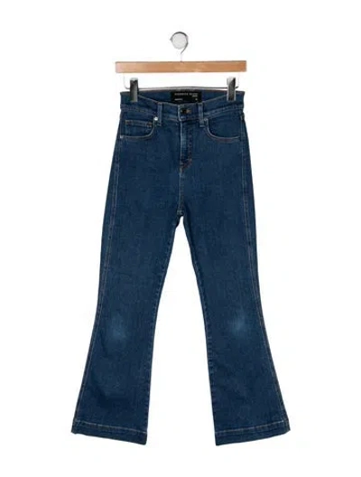 Pre-owned Veronica Beard High-rise Flared Jeans In Blue