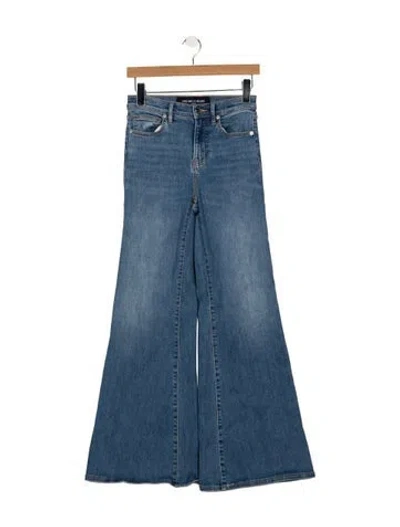 Pre-owned Veronica Beard High-rise Flared Jeans In Blue