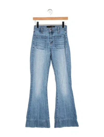 Pre-owned Veronica Beard High-rise Flared Jeans In Blue
