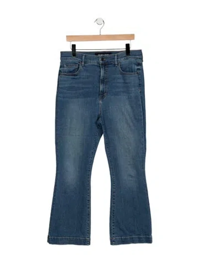Pre-owned Veronica Beard High-rise Flared Jeans In Blue