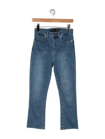 Pre-owned Veronica Beard High-rise Flared Jeans In Blue