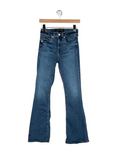 Pre-owned Veronica Beard High-rise Flared Jeans In Blue