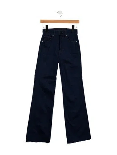 Pre-owned Veronica Beard High-rise Flared Jeans In Blue