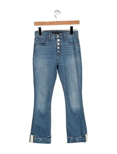 Pre-owned Veronica Beard High-rise Flared Jeans In Blue