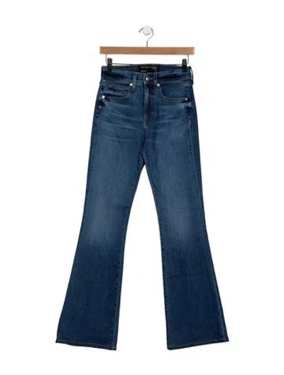 Pre-owned Veronica Beard High-rise Flared Jeans In Blue