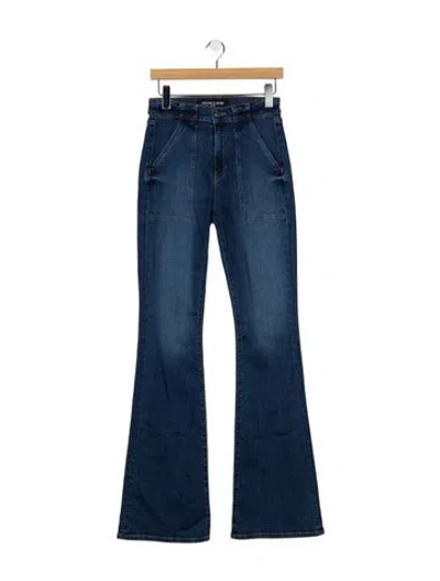 Pre-owned Veronica Beard High-rise Flared Jeans In Blue