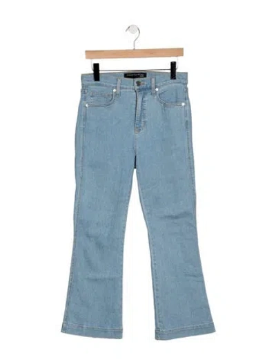 Pre-owned Veronica Beard High-rise Flared Jeans In Blue