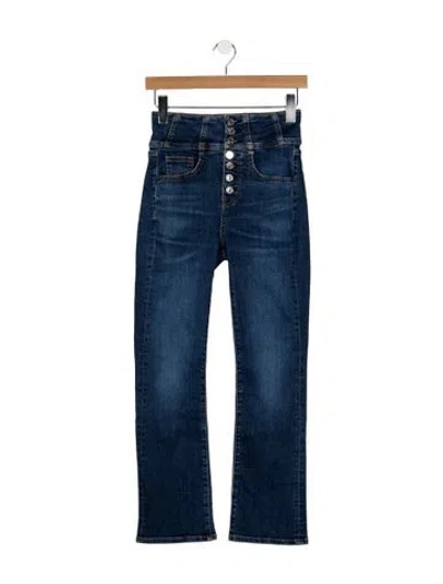 Pre-owned Veronica Beard High-rise Flared Jeans In Blue
