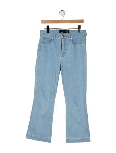 Pre-owned Veronica Beard High-rise Flared Jeans In Blue
